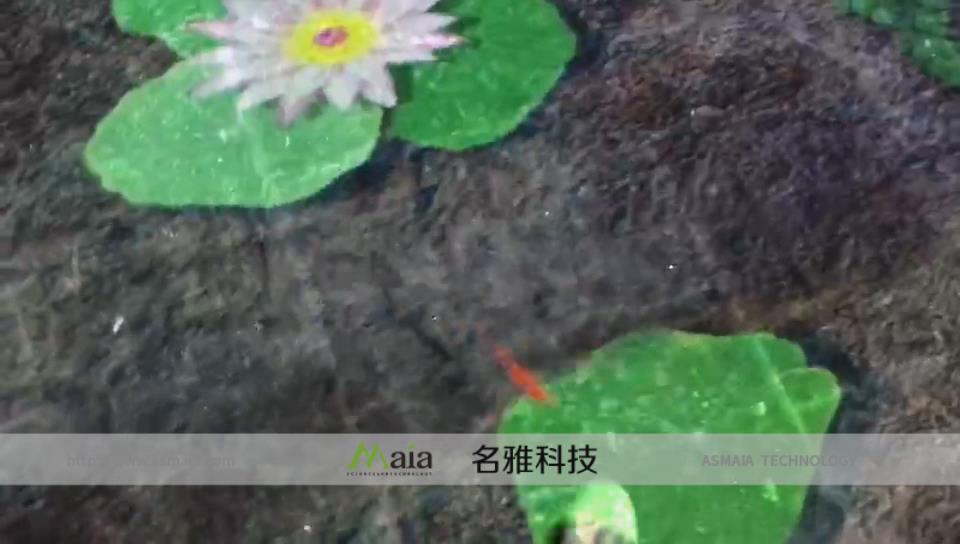 无锡金城展厅地面鱼池-地面互动系统