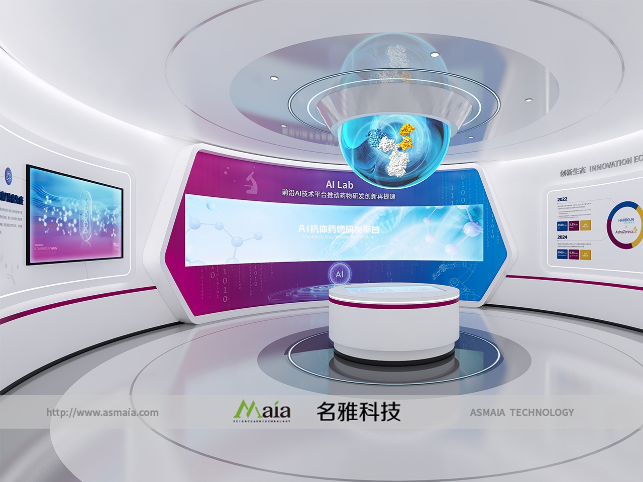 名雅科技承接北京某医药公司创新中心展厅项...